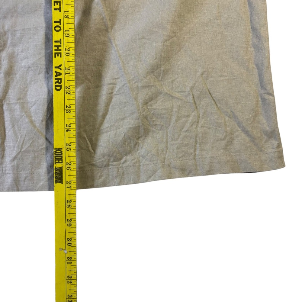 White Stag Plus Women 22/24 Linen Blend Midi Skirt Flax Beige Elastic Waist New - Picture 9 of 10